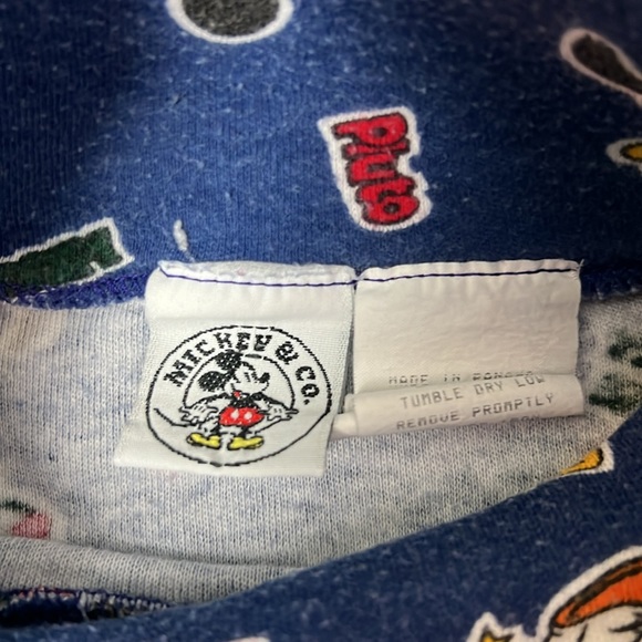 Vintage Blue Disney Mickey Mouse Turtleneck - Picture 3 of 4